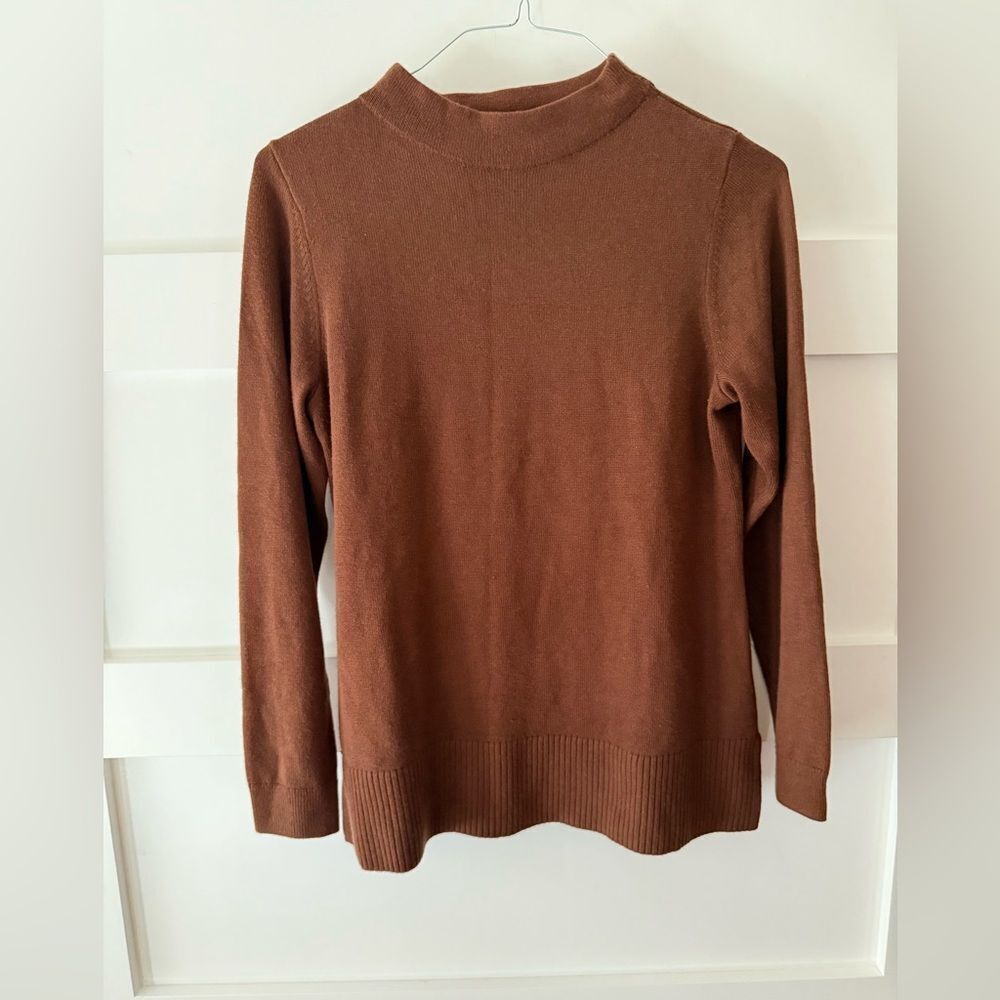 Joan Rivers Rich Brown Turtleneck Sweater